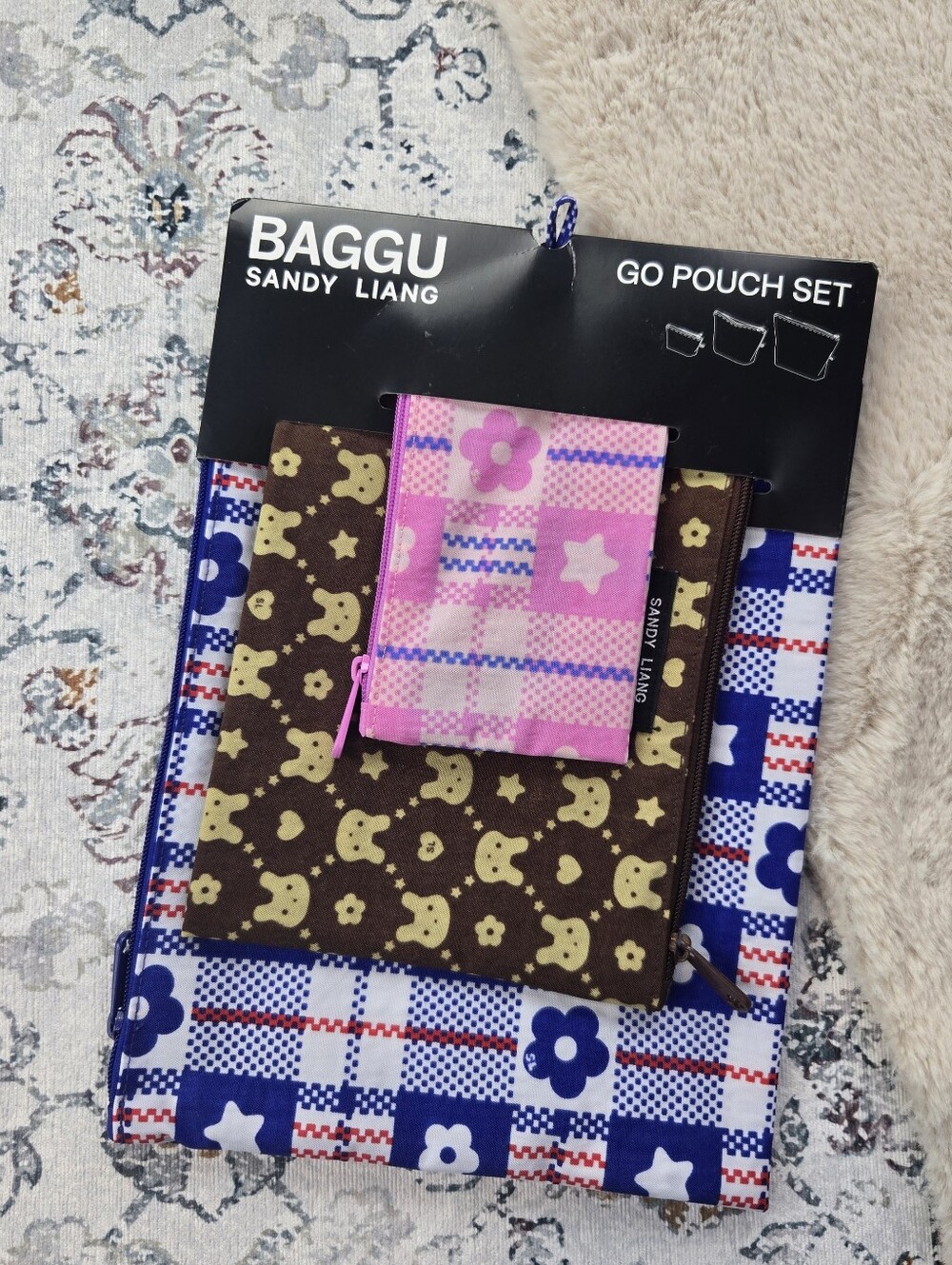 BAGGU x Sandy Liang Go Pouch Set BNWT